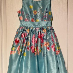 Aqua Floral Dress